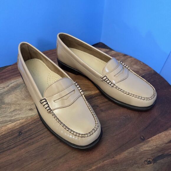 G.H. Bass Weejuns Penny Loafer Patent Leather Women’s 7.5/8M Taupe 3986 175 - Picture 13 of 14